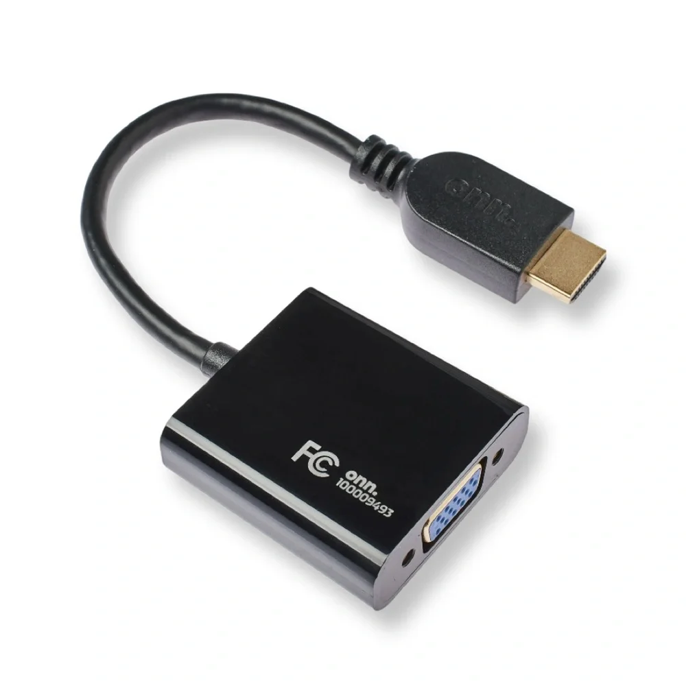 New-Onn Compact Designed Portable HDMI to VGA Adapter